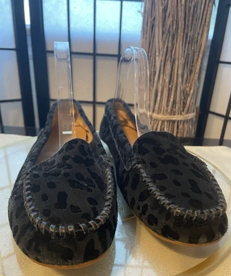 ¡Planos de ballet JACK ROGERS de terciopelo y cuero negro para mujer en EE. UU. Talla 9,5!! Foto 1 de 4