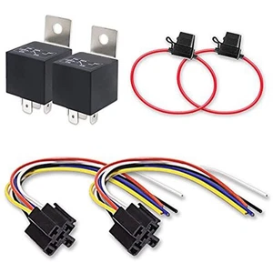 Interlocking Design Relay Kit Including Two Sockets and Wiring Harness Options - Picture 1 of 12