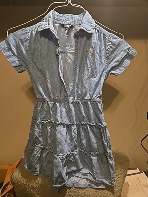 DKNY BLUE DRESS 6 KIDS PREOWNED - Image 1 of 3
