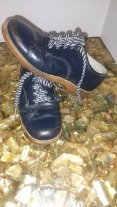 Buster Brown Girls Size 13 CHEER Saddle Oxford Shoes Dress Navy 80s Vtg Retro - Bild 1 von 13