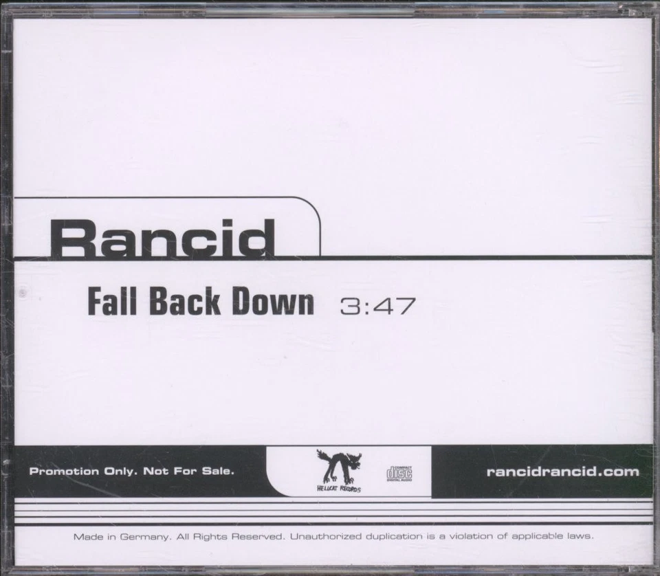 Rancid Fall Back Down CD Germany Hellcat 2003 promo CD with reverse insert in - Bild 1 von 2