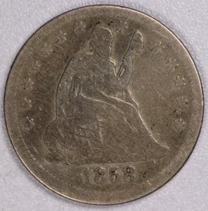 Cuarto de plata libertad sentada 1858 25C-G - Imagen 1 de 2