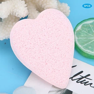 Heart Shaped Face Cleaning Sponge Exfoliating Makeup Removal Face Washing Pa EUJ - Picture 1 of 11