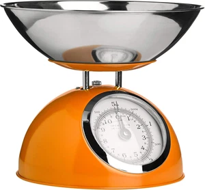 Housewares 0807282 Bilancia Da Cucina, 5 Kg, Con Ciotola in Acciaio Inox, Aranci - Foto 1 di 12