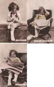 Antique Edwardian Glamour Tinted Postcards From The Same Set - no code - Blank - Foto 1 di 7