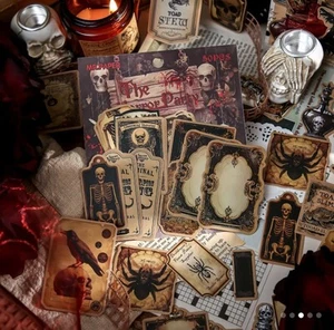 Halloween Horror Party Ephemera Gothic Cutouts Scrapbooking Paper Junk Journal - Picture 1 of 6