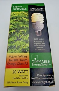 Varilight DigiFlux DIMMABLE 20 WATT E27 Compact Fluorescent Lamp - Picture 1 of 2