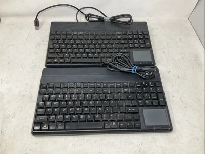 Pair x2 Cherry 6240 Series USB Computer Keyboard Trackpad SPOS G86-62401EUADAA - Image 1 of 4