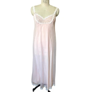 Vintage Vanity Fair Slip and Robe Set in Pale Pink Nylon Chiffon Size 34/ Medium - Picture 1 of 9