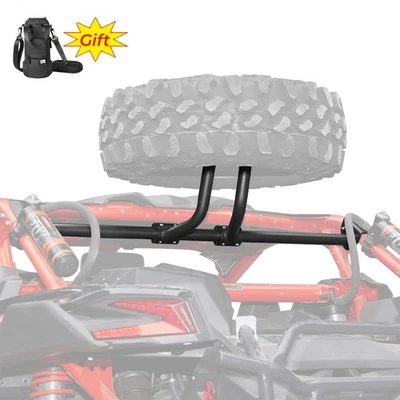 UTV Spare Tire Carrier Mount Rack Holder for 2017-25 Can Am Maverick X3/Max/R/RR - Image 1 of 4
