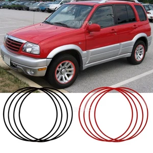 4PCS Wheel Hub Rim Edge Protect Ring Tire Guard Aluminum For Suzuki Grand Vitara - Picture 1 of 31