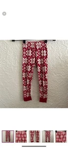 Hanna Andersson Scandi Snowflake Red Fair Isle Pajama Pants 4 - Picture 1 of 6