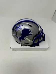 Barry Sanders Signed Autographed Auto Detroit Lions Mini Helmet Speed HOF 04 Ins - Picture 1 of 3