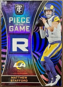 Patch etichetta logo MATTHEW STAFFORD 5/5! 2024-25 PANINI TOTALMENTE CERTIFICATO POG-MSD - Foto 1 di 2