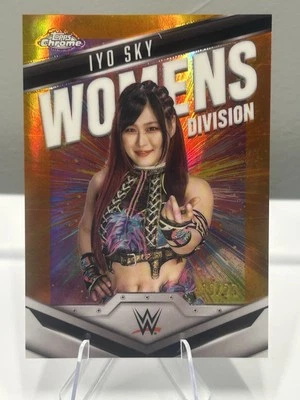 2025 Topps Chrome WWE Women's Division Orange Refractor /25 Iyo Sky #WD-IYO - Image 1 of 3