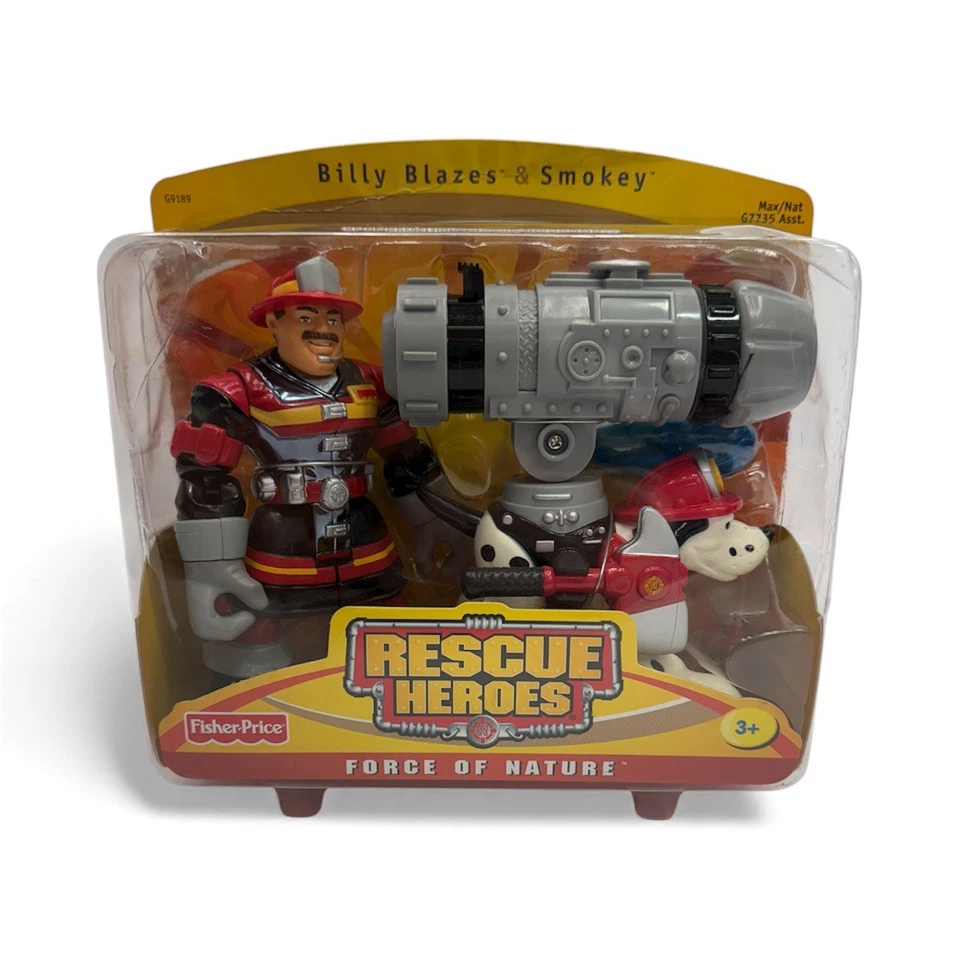 Rescue Heroes Force Of Nature Billy Blazes And Smoky Sealed 2094 Mattel Fisher - Image 1 of 4