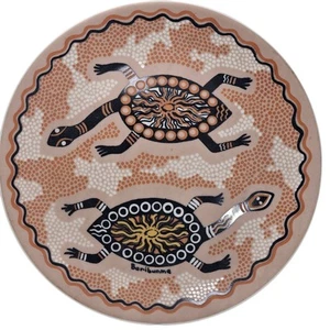 Baribunma 20cm Schildkröte Teller Dreaming Pam Hall Australian Fine China Aboriginal - Bild 1 von 3