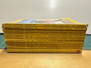 National Geographic Magazines Vintage 1967 Lot of 12 Complete Year - Picture 1 of 14