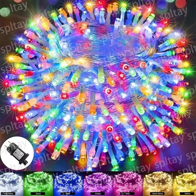 Catena Luminosa LED 10M-100M Esterno Natale Catena Luminosa Decorazione Alimentata IP44 - Immagine 1 di 4