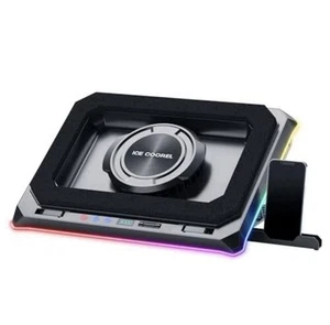 Gaming Laptop Cooling Pad ICE COOREL Turbofan, RGB Laptop Cooler Stand - Afbeelding 1 van 6
