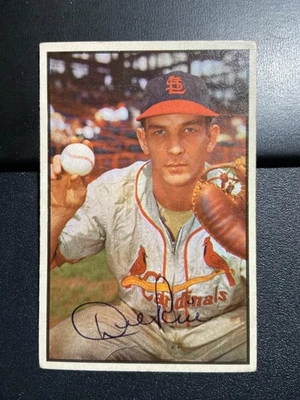 1953 Bowman Color #53 Del Rice (d.) 1983 Autograph - Image 1 of 2