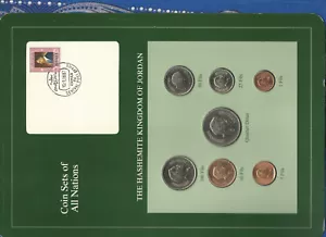 Coin Sets of All Nations Jordan 1978-1984 UNC 1/4 Dinar 1981 1 Fil 1984 - Picture 1 of 3