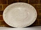 Sanor Ceramics 19" X 14" White Oval Turkey Serving Platter
