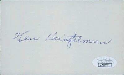 Ken Heintzelman Pittsburgh Pirates Signed 3x5 Index Card JSA Authenticated - Image 1 of 2