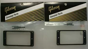 "Set Anelli da Pickup Originali USA GIBSON® Humbucker Les Paul Nero / Nuovissimi ""VERI" - Foto 1 di 4