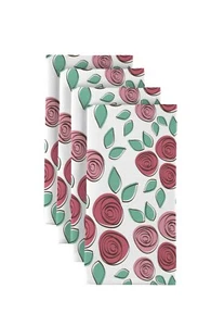 Pink Rose Toss 18" x 18" Napkins 1 Dozen - Picture 1 of 1