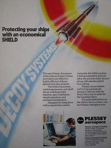 7/1982 PUB PLESSEY AEROSPACE SHIELD DECOY ROCKET SYSTEM NAVY MARINE ORIGINAL AD - Picture 1 of 1