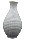 Nice Edelstein Germany Glazed White 9½" Vase Op Art Mid Century Design