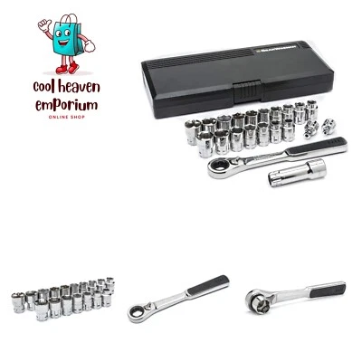 21 Pc. 3/8" Drive 6 Pt. Pass-Thru Tool Set, SAE/Metric - - Image 1 of 4