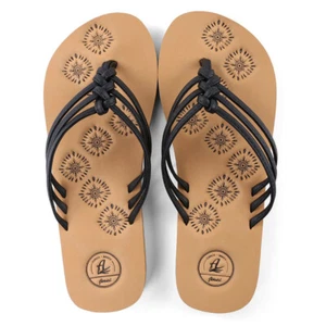 Sandalias informales trenzadas de verano para mujer Aerusi zapatillas planas tanga cómoda - Imagen 1 de 16
