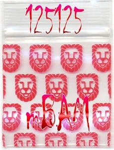 100 PACK RED LIONS 125125 Apple Zip Baggies 1.25X1.25" Mini Bags - Picture 1 of 12
