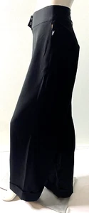 Pantalones de vestir de negocios BOBBY J negros con esposas ancha pierna alta talla 24W - Imagen 1 de 7