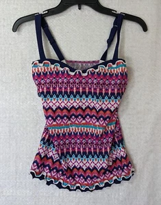 Neu mit Etikett Profile by Gottex mehrfarbiges Damen Tankini Oberteil mehrfarbig Oberteil Größe 32D - Bild 1 von 6