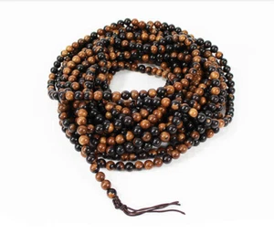 KOREA BUDDHIST YIN AND YANG WOODEN PRAYER BEADS, 1000 BEADS, 8mm PRAYER BEADS - Picture 1 of 6