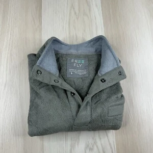 Free Fly Pullover Herren Fleece 1/4 Druckknopf Pullover grün Viskose Polyester - Bild 1 von 13