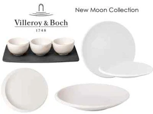 Dinner Plate White Ceramic Dinnerware Dining Plates Selection - New Moon V&B - Picture 1 of 30