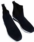 EXE Women's Booties Black With Rainstones Size 8.5 Streachy Upper Material 
