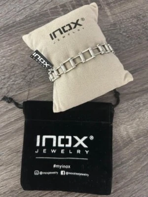 Pulseira masculina de corrente de bicicleta INOX elegante aço inoxidável 7,5 polegadas nova! - Imagem 1 de 4