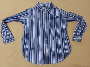 Boys Polo Ralph Lauren Dress Shirt 5 Blue Button Cotton - Picture 1 of 5