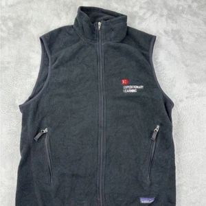 Patagonia Synchilla Men's Size Medium Black Vest Jacket Style Number 11408 - Foto 1 di 14