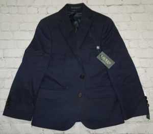 Lauren Ralph Lauren Boy's Classic Suit Separate Jacket (Big Kids) Navy 8 Big Kid - Picture 1 of 7