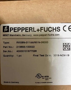 1 PC Pepperl-Fuchs RVI58N-011AAR61N-06000 ALL  NEW IN  NEW  BOX - Picture 1 of 2