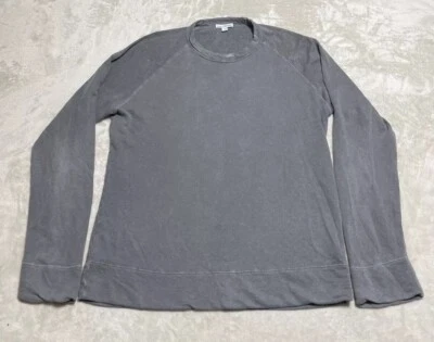 Sudadera James Perse Para Hombre Talla Mediana Gris Carbón Terry Francés Manga Larga Foto 1 de 4