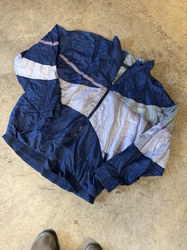 Giacca da pista vintage Christian Dior Monsieur geometrica frangivento XLarge LEGGERE