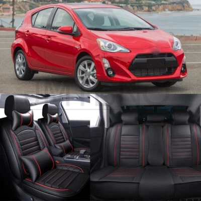 For Toyota Prius 2001-2022 Leather Car Seat Covers Front Rear Full Set Cushion - Image 1 of 4