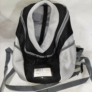 ENNEFU bequemer atmungsaktiver Haustierrucksack schwarz/grau - Bild 1 von 3